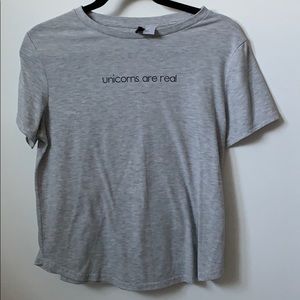 Cute simple “unicorns are real” t shirt